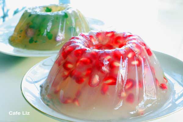 Festive holiday jello and happy Rosh Hashanah